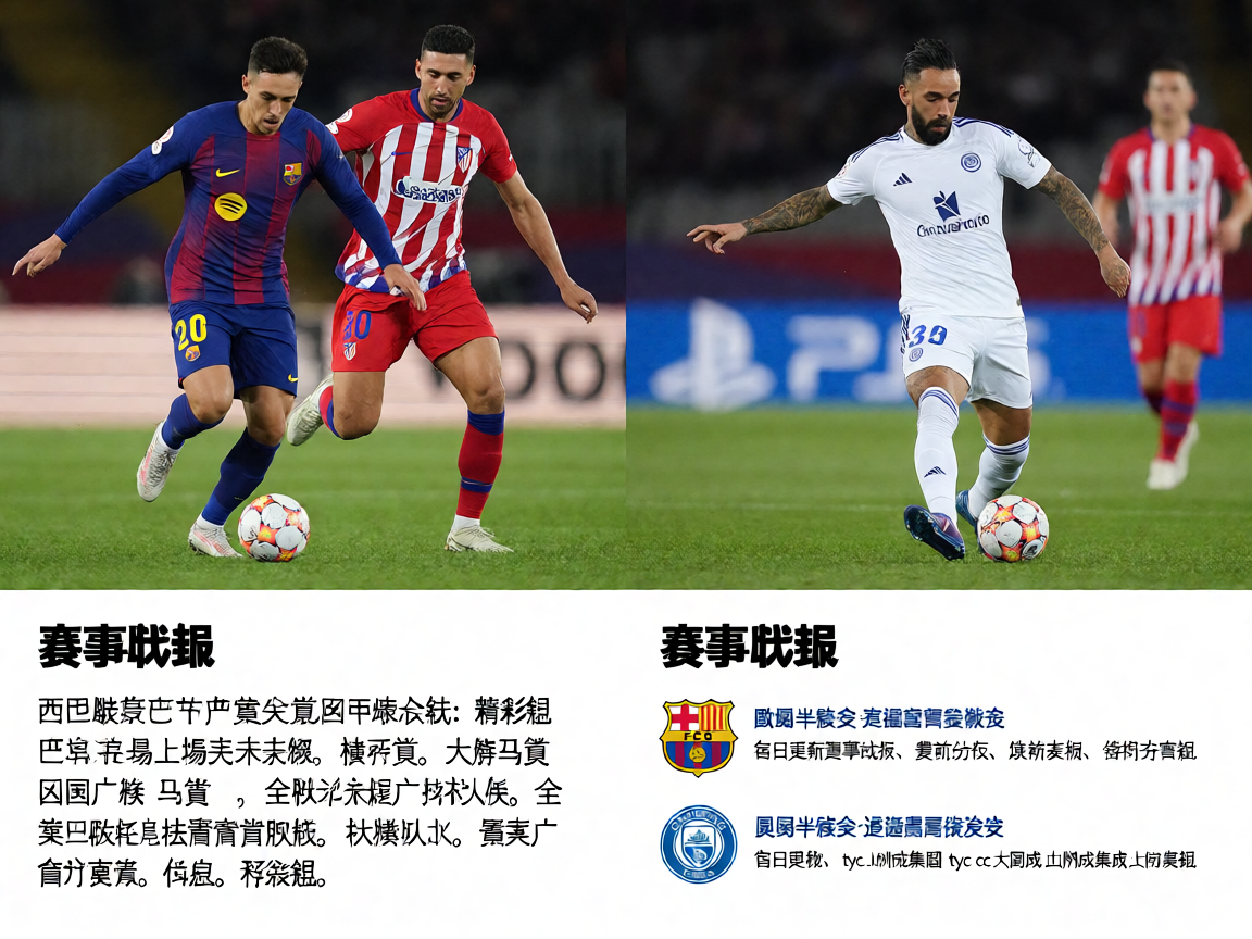 西甲联赛巴萨对阵马竞比赛精彩集锦